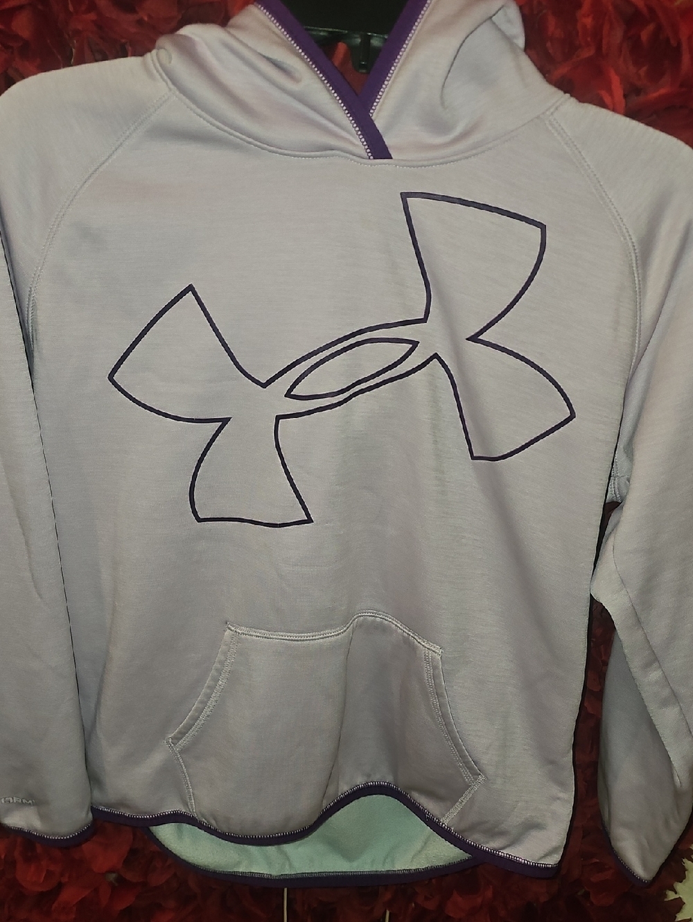 Under Armour Fleece Lined Lavender Hoodie with Purple Accents